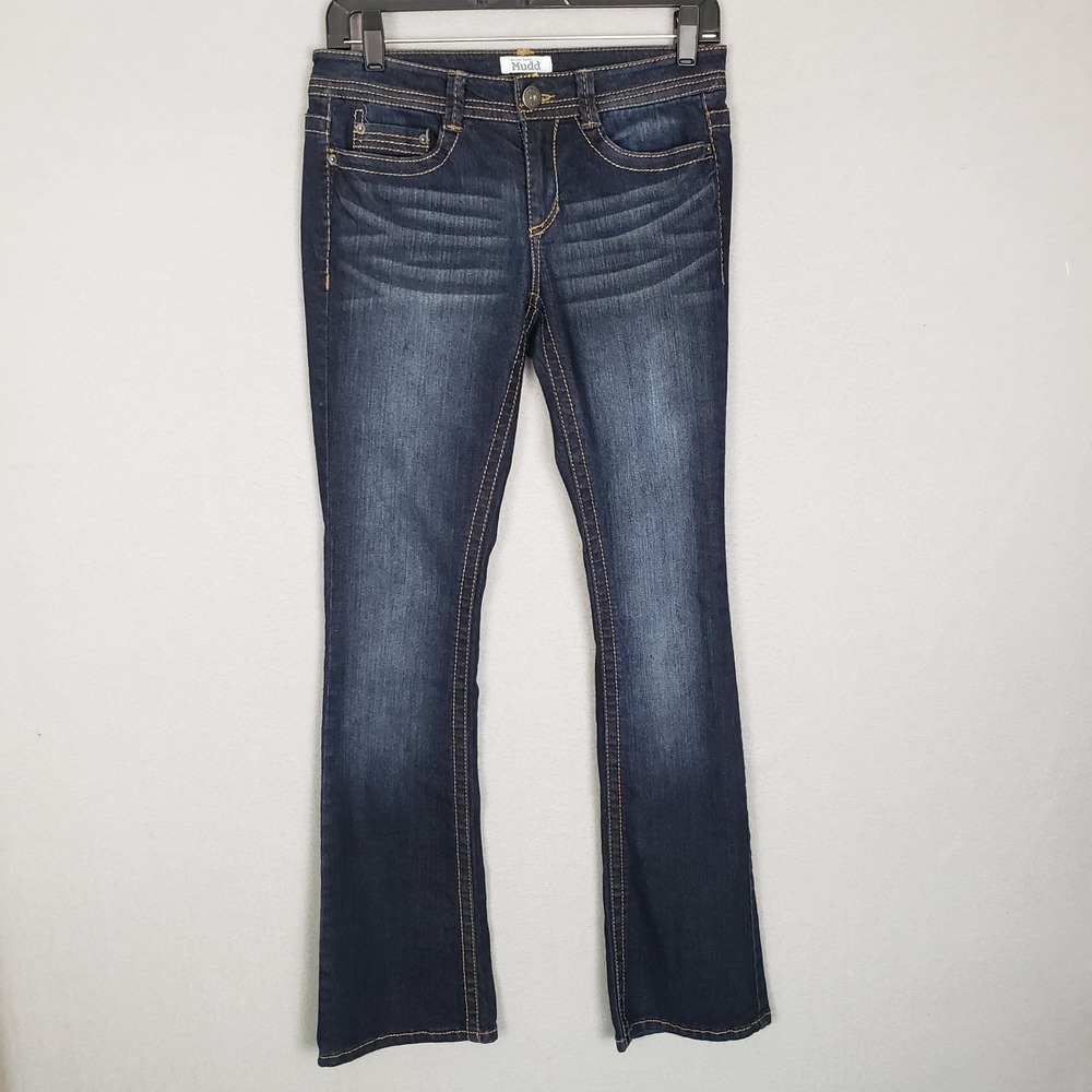 Mudd Jeans Bootcut Dark Wash Denim Stretch Y2K Style Grunge Flare Juniors Size 5